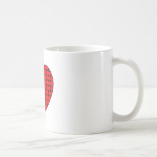 Weaved Red Heart Kaffemugg