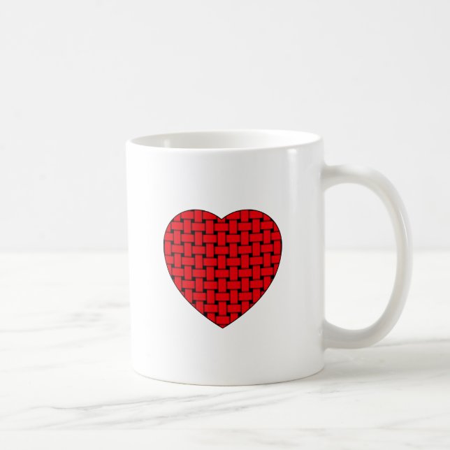 Weaved Red Heart Kaffemugg (Höger)