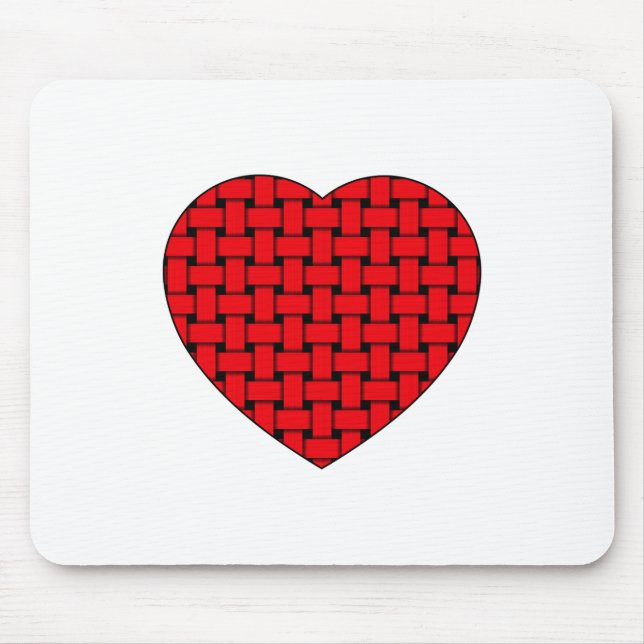 Weaved Red Heart Musmatta (Framsidan)