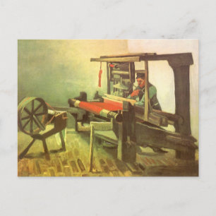 Weaver Facing Lämnat Spinning Wheel Vincent van Go Vykort
