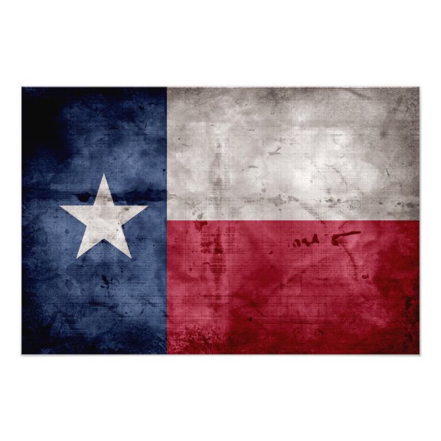 WeaVintage Texas Statlig flagga Fototryck (Framsidan)