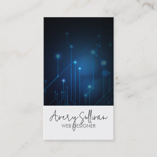 Web Designer Electronic Circuits  Visitkort (Framsida)