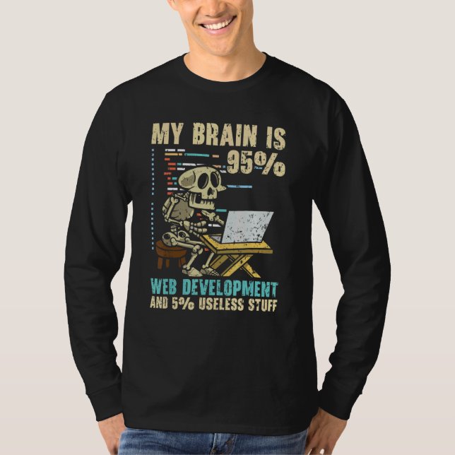Web Developer IT Guy Computer Website Development  T Shirt (Framsida)