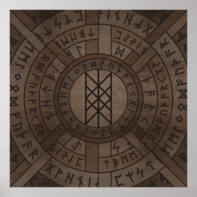 Web of Wyrd The Matrix of Fate- Wooden Texture Poster (Framsidan)