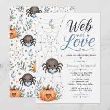 Webb av kärlek Pojke Halloween Baby Shower
