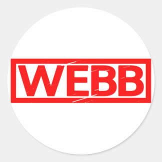 Webb Frimärke Runt Klistermärke