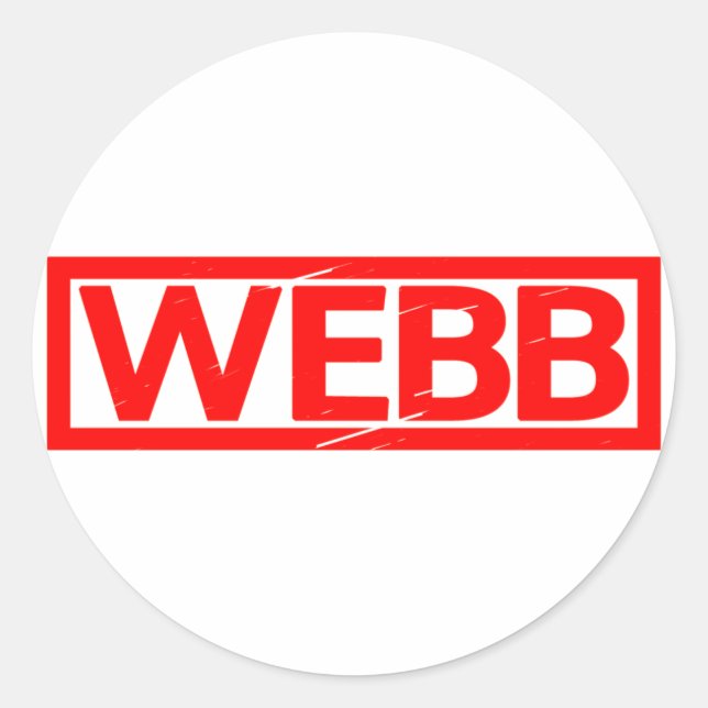 Webb Frimärke Runt Klistermärke (Framsida)