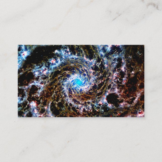 Webb Rainbow Spiral Galaxy Visitkort (Framsida)