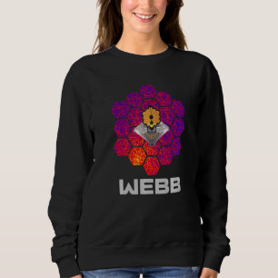 WEBB-rymdteleskopet med abstrakta lila röda spegla T Shirt