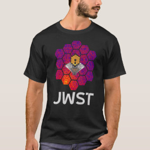 WEBB Space Telescope med Abstrakt Lila Red Mirr T Shirt