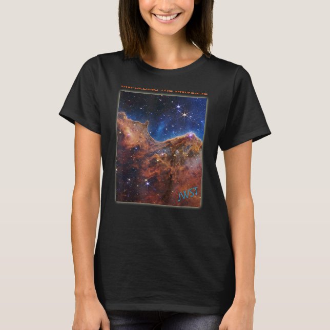 Webb Space Telescope New Image Cosmic Clists JWST T Shirt (Framsida)