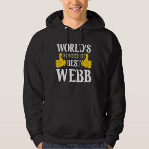 Webb Surname Funny Team Family Efternamn World's B Hoodie