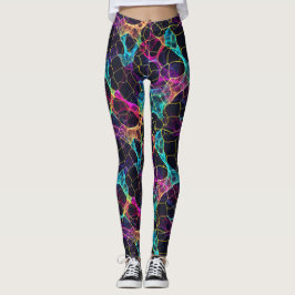 Webbdesign av neonfiberfilament leggings