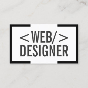 Webbdesignen Gräns med minimal fetstil, svart Visitkort