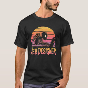 Webbdesigner - Spindel med bärbar dator T Shirt