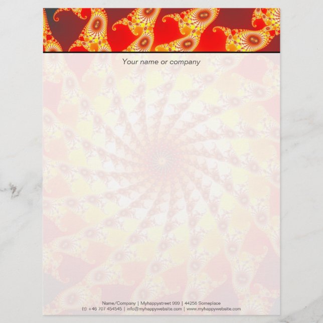 Webben av brand brevhuvud (Framsida)