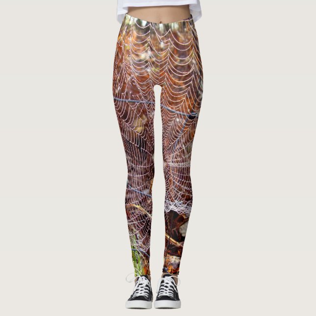 Webben av European Garden Spider Leggings (Framsida)