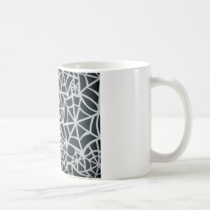 Webben av mysterium: Fintvätt - Vitt Spindelnät Kaffemugg