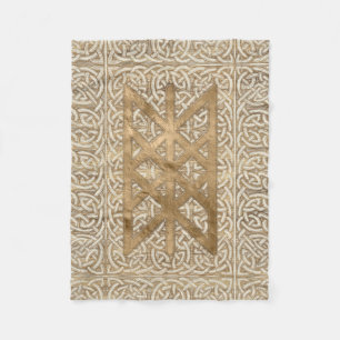 Webben av Wyrd matrisen av ödet - vintageguld Fleecefilt