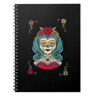 Webben Catrina Día de Muertos Anteckningsbok