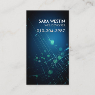 Webben Designer Blue Circuits Technology Visitkort