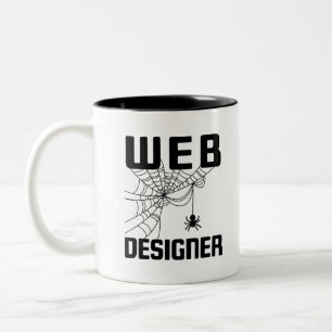 Webben Designer Design Webbplats Utvecklare Spider Två-Tonad Mugg
