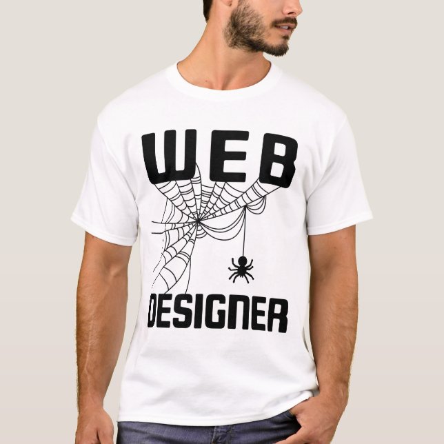 Webben Designer Design Webbplats Utvecklarspider T Shirt (Framsida)