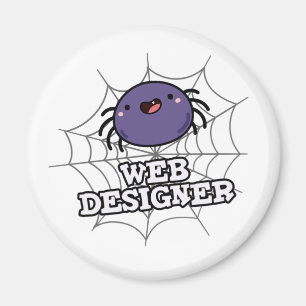 Webben Designer Funny Spider Pun Magnet