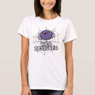 Webben Designer Funny Spider Pun T Shirt