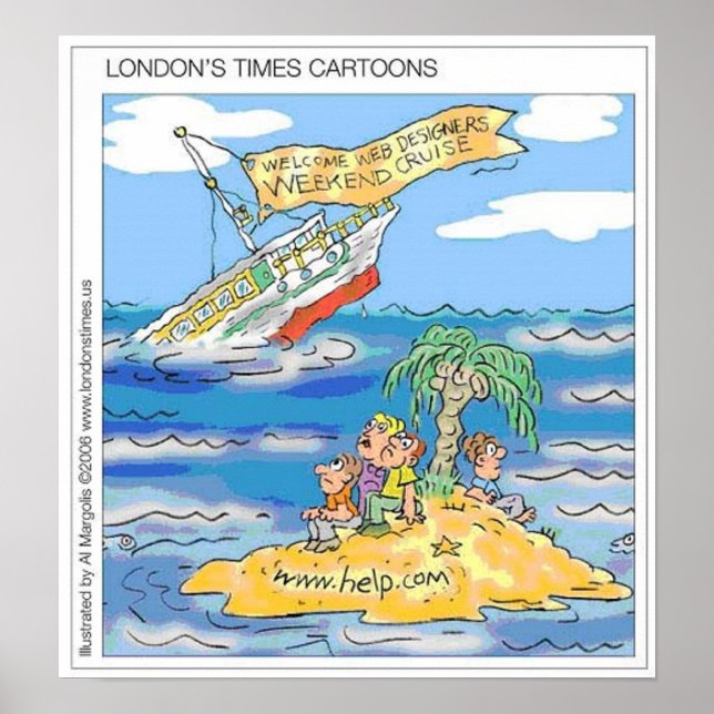 Webben Designers Terror Cruise Frakt Funny Poster (Framsidan)