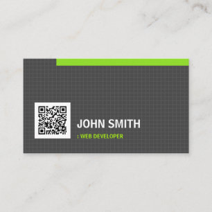 Webben Developer - Enkelt Grid QR-kod Visitkort