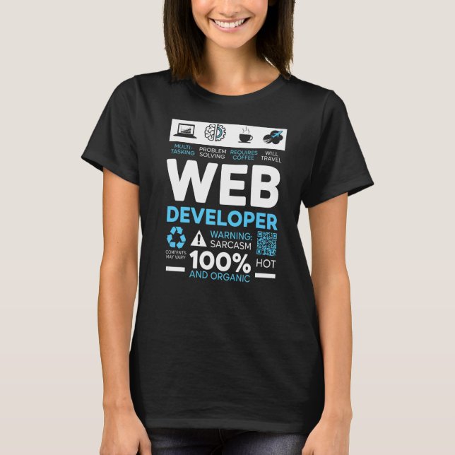 Webben Developer IT Guy Computer Website Developme T Shirt (Framsida)