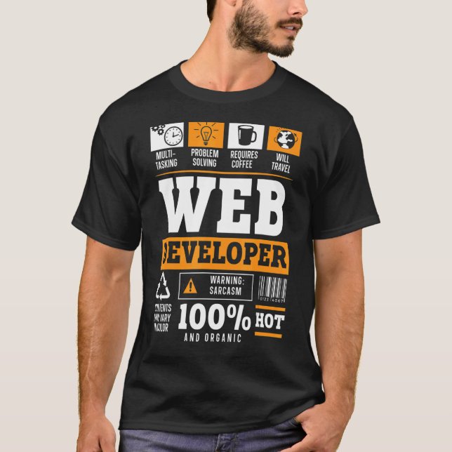 Webben Developer IT Guy Computer Website Developme T Shirt (Framsida)