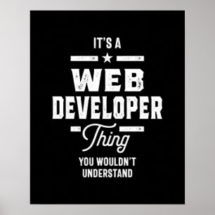 Webben Developer Job Title Gift Poster