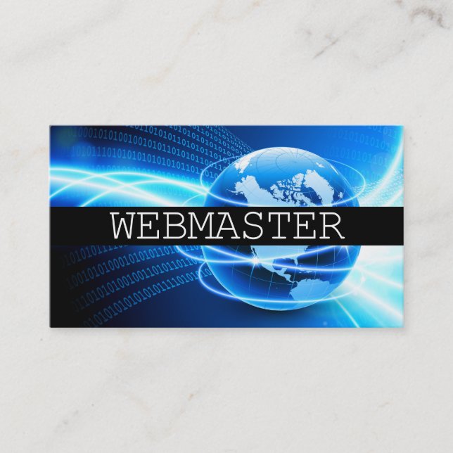 Webben Developer Master Designer Computer Tech Visitkort (Framsida)