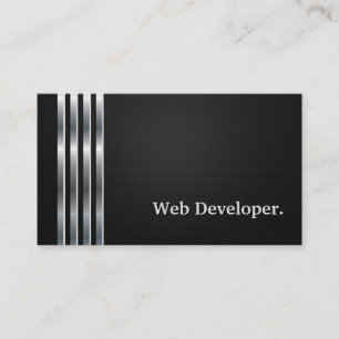 Webben Developer Professionell Black Silver Visitkort