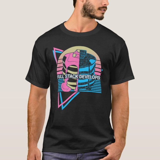 Webben Developer Programmer Coding Fullt Stack Dev T Shirt (Framsida)