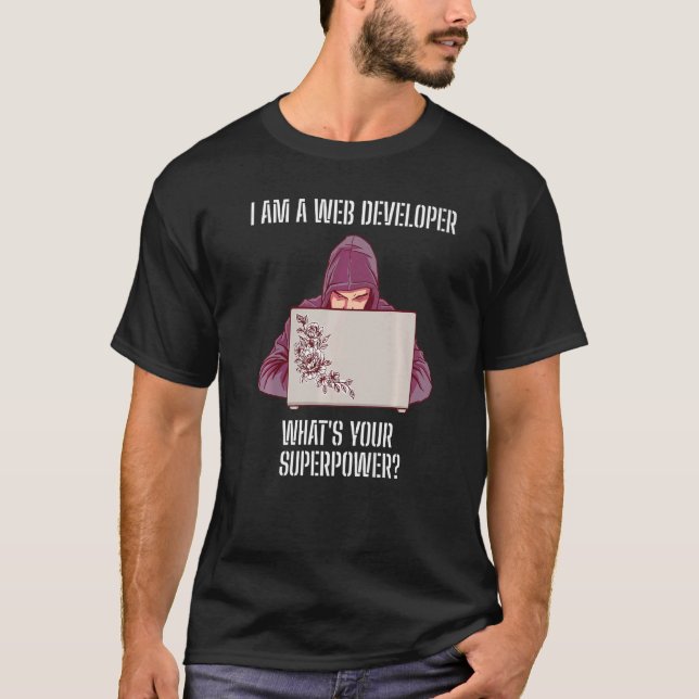 Webben Developer Say T Shirt (Framsida)