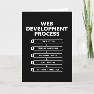 Webben Development Processaa Coding Geek Gift Kort