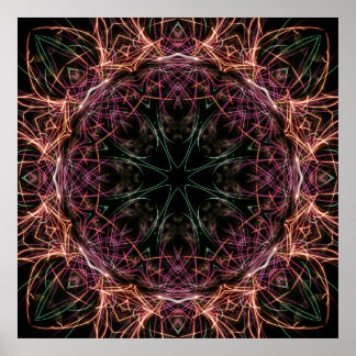 Webben Färg Kaleidoscope Poster