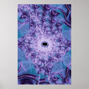 Webben Lila och blått ramverk Poster