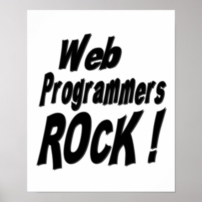 Webben Programmerare Sten! Poster utskrift (Framsidan)