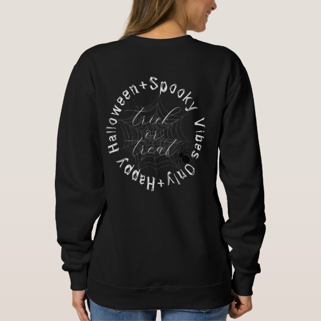 Webben Spooky Vibes Only Family Namn Happy hallowe T Shirt (Baksida)