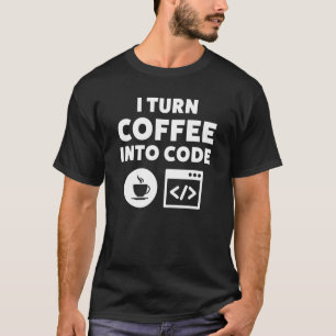 Webben utvecklarkaffe till kod t shirt