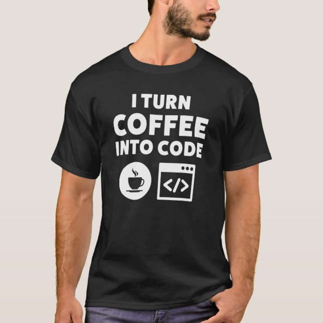 Webben utvecklarkaffe till kod t shirt (Framsida)
