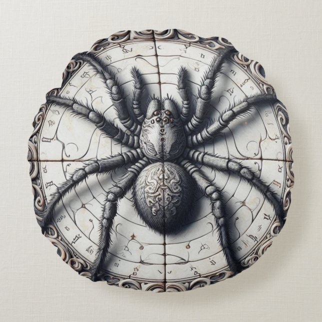 Webben Weaver Rund Kudde (Framsidan)