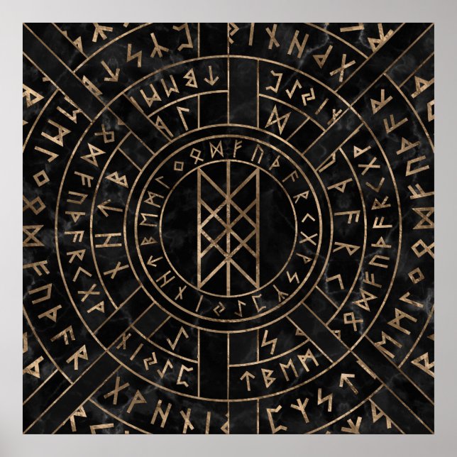 Webben Wyrd The Matrix of Fate-Marble and guld Poster (Framsidan)