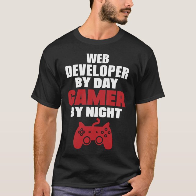 Webbenbärare av daggameren vid natt t-shirt (Framsida)