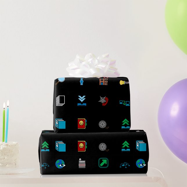 Webbens ikoner Figursätt Papper Presentpapper (Skapare uppladdad)