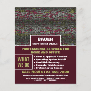 Webbens skript, Computer Repair Specialist Reklam Flygblad